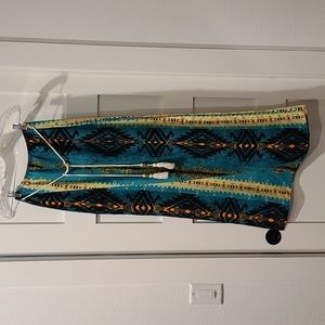Tyche Tribal Side Slit Maxi Skirt • Size M